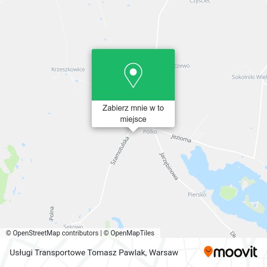 Mapa Usługi Transportowe Tomasz Pawlak