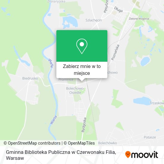 Mapa Gminna Biblioteka Publiczna w Czerwonaku Filia