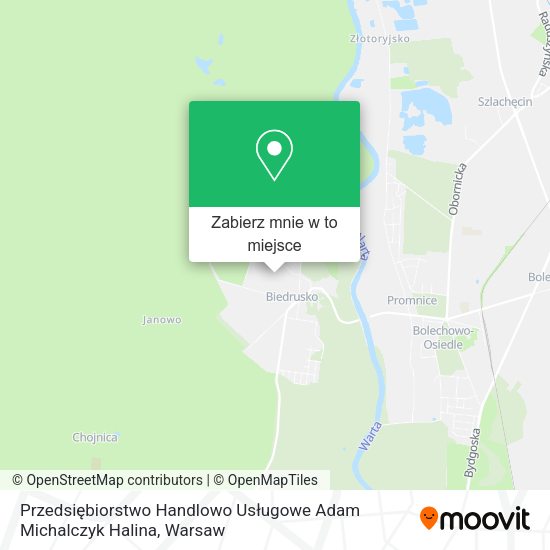 Mapa Przedsiębiorstwo Handlowo Usługowe Adam Michalczyk Halina