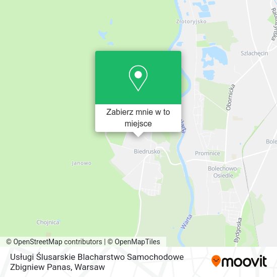 Mapa Usługi Ślusarskie Blacharstwo Samochodowe Zbigniew Panas