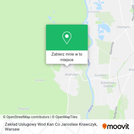 Mapa Zakład Usługowy Wod Kan Co Jarosław Krawczyk