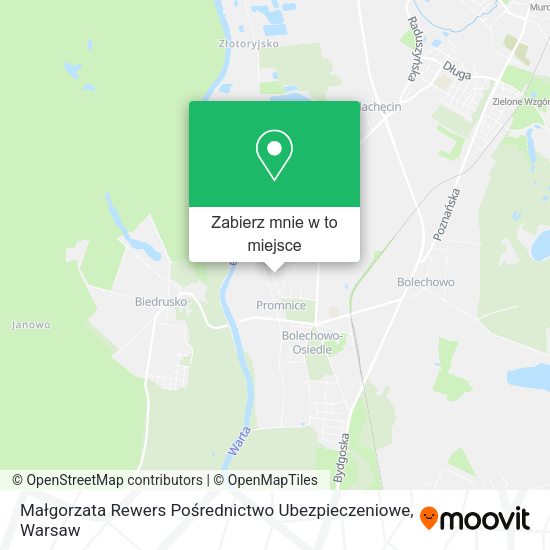 Mapa Małgorzata Rewers Pośrednictwo Ubezpieczeniowe