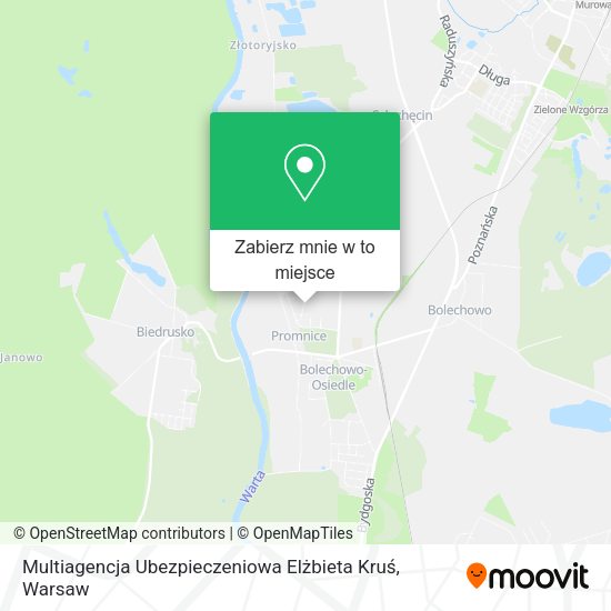 Mapa Multiagencja Ubezpieczeniowa Elżbieta Kruś