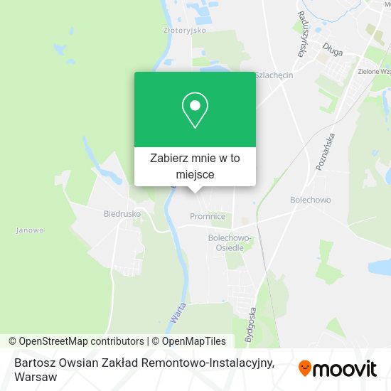 Mapa Bartosz Owsian Zakład Remontowo-Instalacyjny