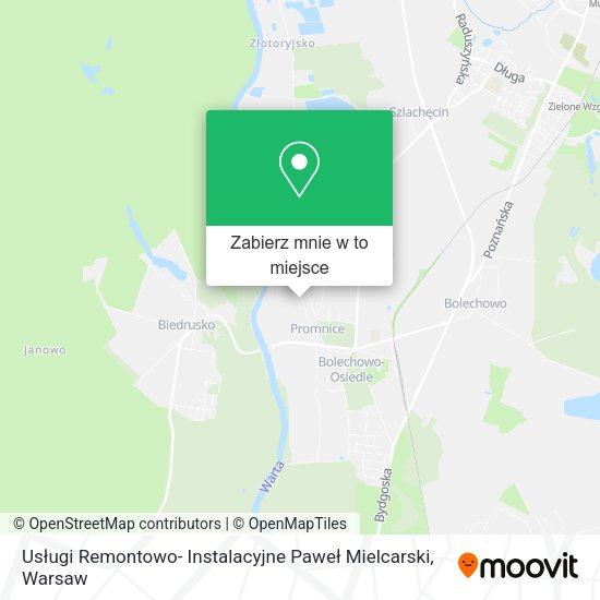 Mapa Usługi Remontowo- Instalacyjne Paweł Mielcarski