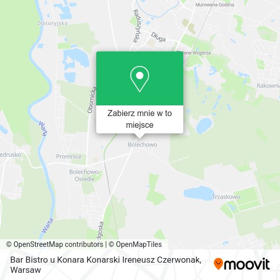 Mapa Bar Bistro u Konara Konarski Ireneusz Czerwonak