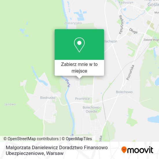 Mapa Malgorzata Danielewicz Doradztwo Finansowo Ubezpieczeniowe