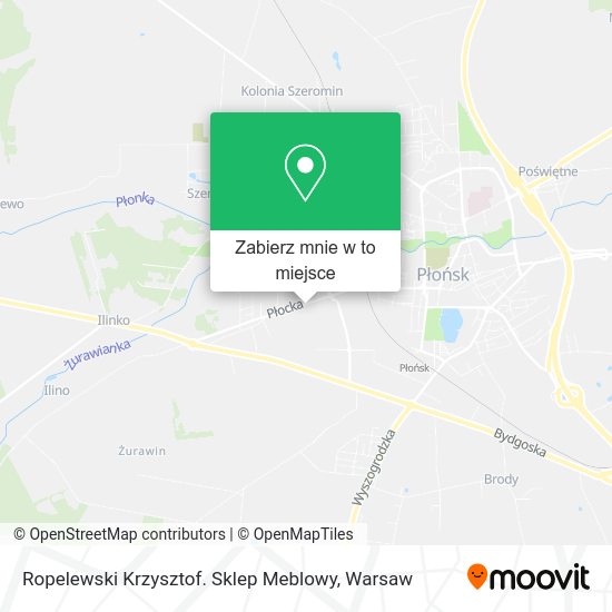 Mapa Ropelewski Krzysztof. Sklep Meblowy