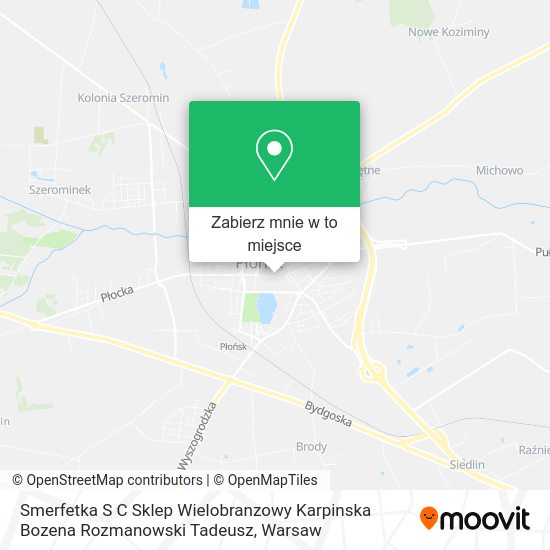 Mapa Smerfetka S C Sklep Wielobranzowy Karpinska Bozena Rozmanowski Tadeusz