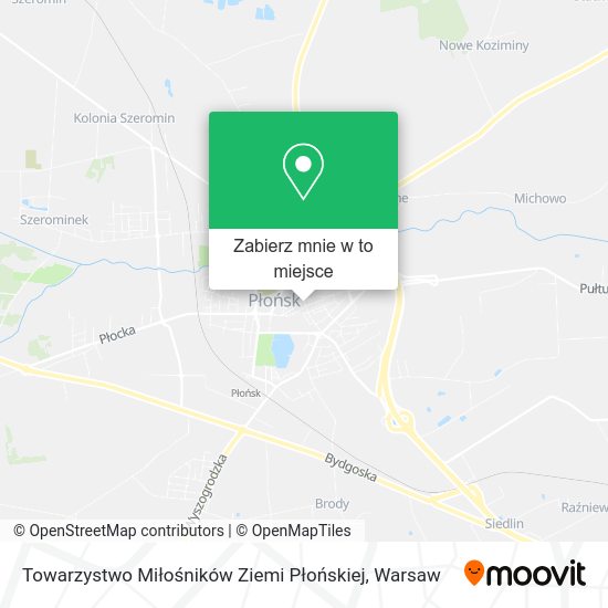 Mapa Towarzystwo Miłośników Ziemi Płońskiej