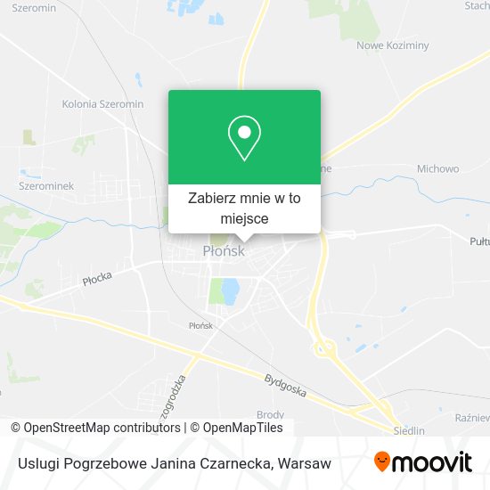 Mapa Uslugi Pogrzebowe Janina Czarnecka