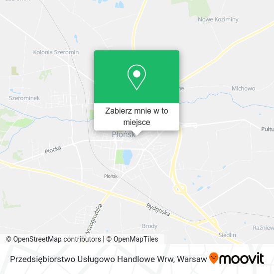 Mapa Przedsiębiorstwo Usługowo Handlowe Wrw