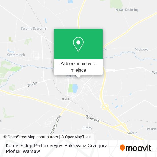 Mapa Kamel Sklep Perfumeryjny. Bukrewicz Grzegorz Płońsk