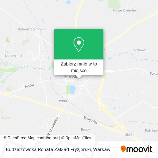 Mapa Budziszewska Renata Zakład Fryzjerski