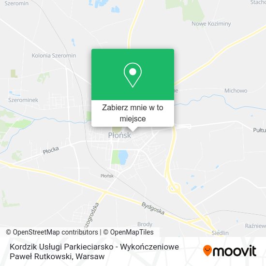 Mapa Kordzik Usługi Parkieciarsko - Wykończeniowe Paweł Rutkowski