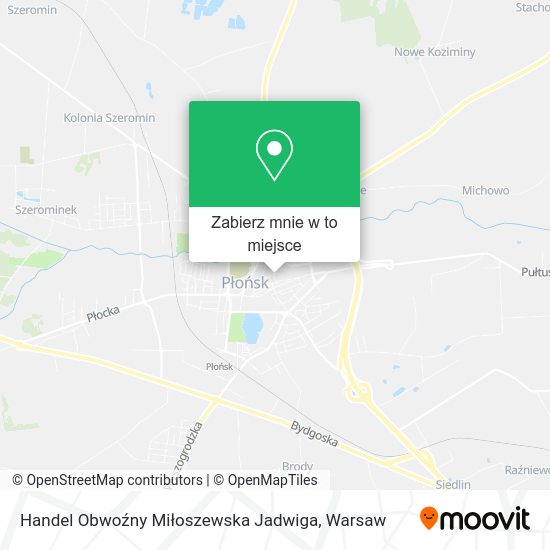 Mapa Handel Obwoźny Miłoszewska Jadwiga