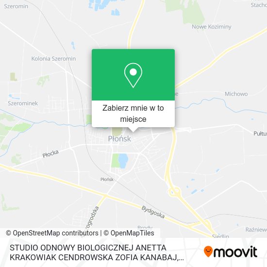 Mapa STUDIO ODNOWY BIOLOGICZNEJ ANETTA KRAKOWIAK CENDROWSKA ZOFIA KANABAJ