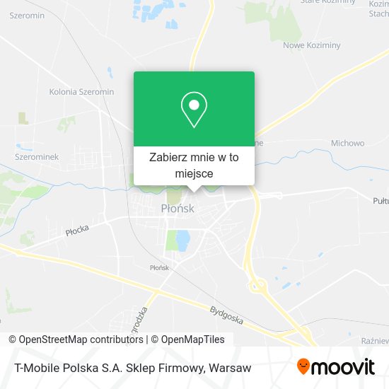 Mapa T-Mobile Polska S.A. Sklep Firmowy