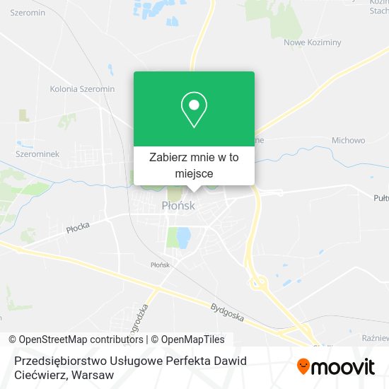 Mapa Przedsiębiorstwo Usługowe Perfekta Dawid Ciećwierz