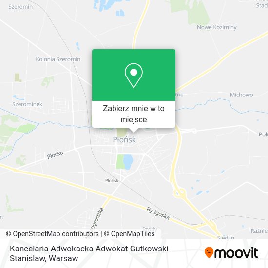 Mapa Kancelaria Adwokacka Adwokat Gutkowski Stanislaw