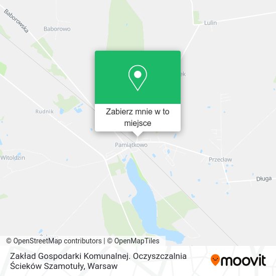 Mapa Zakład Gospodarki Komunalnej. Oczyszczalnia Ścieków Szamotuły