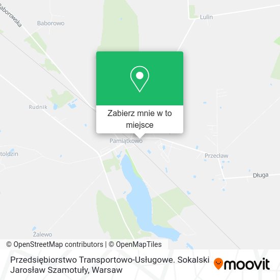 Mapa Przedsiębiorstwo Transportowo-Usługowe. Sokalski Jarosław Szamotuły