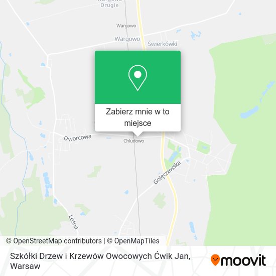 Mapa Szkółki Drzew i Krzewów Owocowych Ćwik Jan