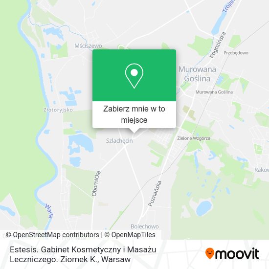 Mapa Estesis. Gabinet Kosmetyczny i Masażu Leczniczego. Ziomek K.