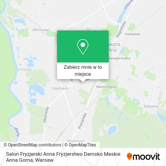 Mapa Salon Fryzjerski Anna Fryzjerstwo Damsko Meskie Anna Gorna