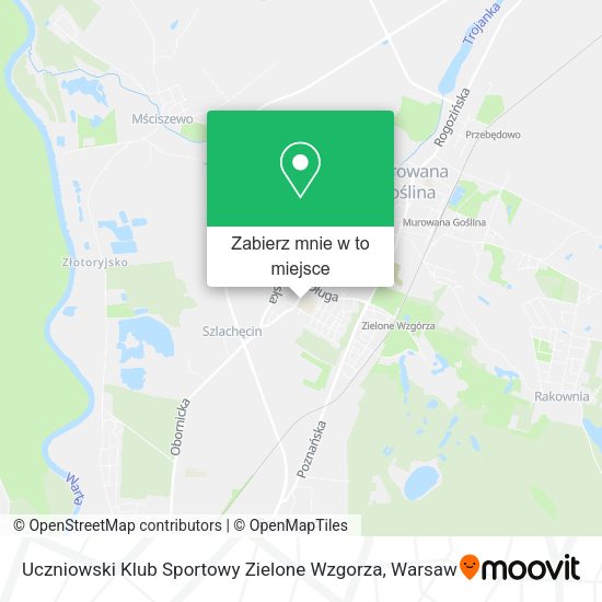 Mapa Uczniowski Klub Sportowy Zielone Wzgorza