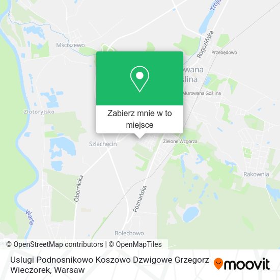 Mapa Uslugi Podnosnikowo Koszowo Dzwigowe Grzegorz Wieczorek