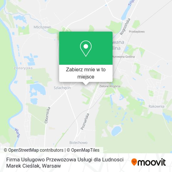 Mapa Firma Usługowo Przewozowa Usługi dla Ludnosci Marek Cieślak