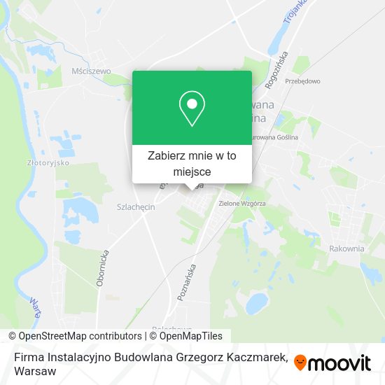 Mapa Firma Instalacyjno Budowlana Grzegorz Kaczmarek