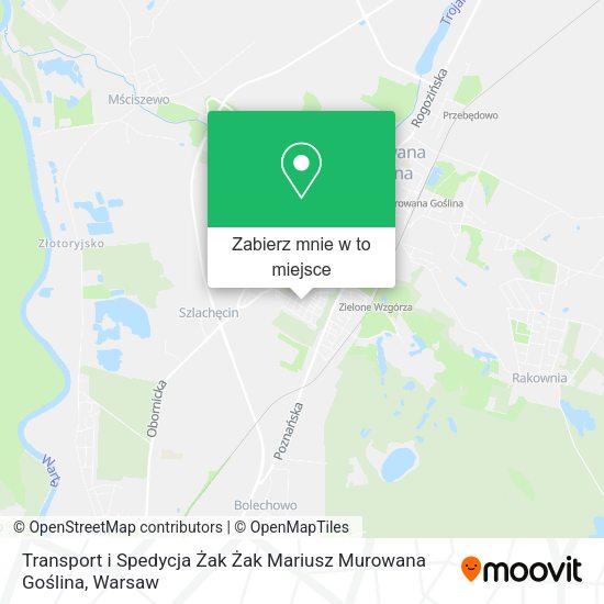 Mapa Transport i Spedycja Żak Żak Mariusz Murowana Goślina