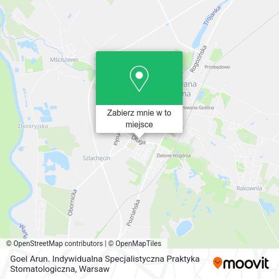 Mapa Goel Arun. Indywidualna Specjalistyczna Praktyka Stomatologiczna