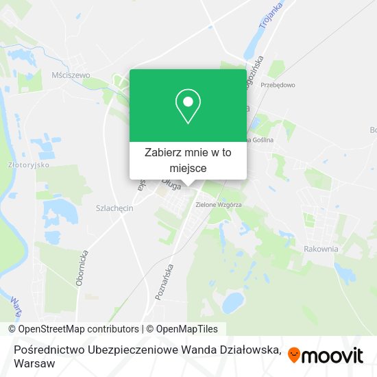 Mapa Pośrednictwo Ubezpieczeniowe Wanda Działowska