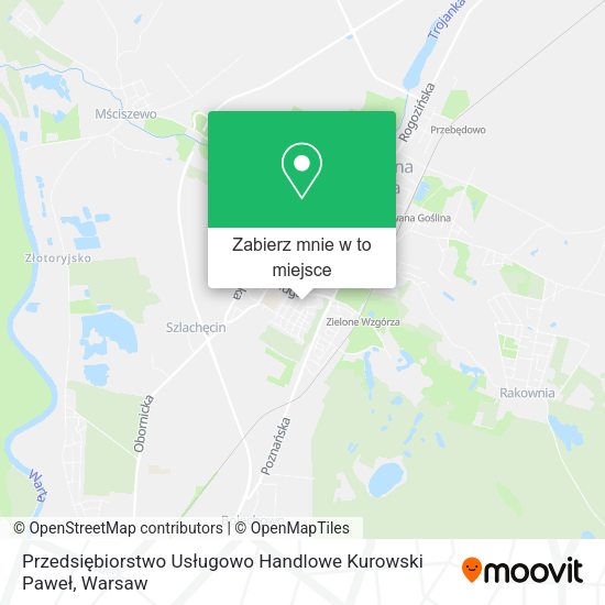 Mapa Przedsiębiorstwo Usługowo Handlowe Kurowski Paweł