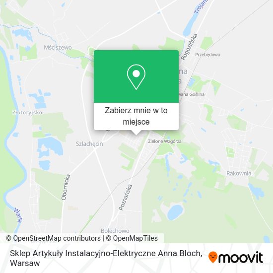 Mapa Sklep Artykuły Instalacyjno-Elektryczne Anna Bloch