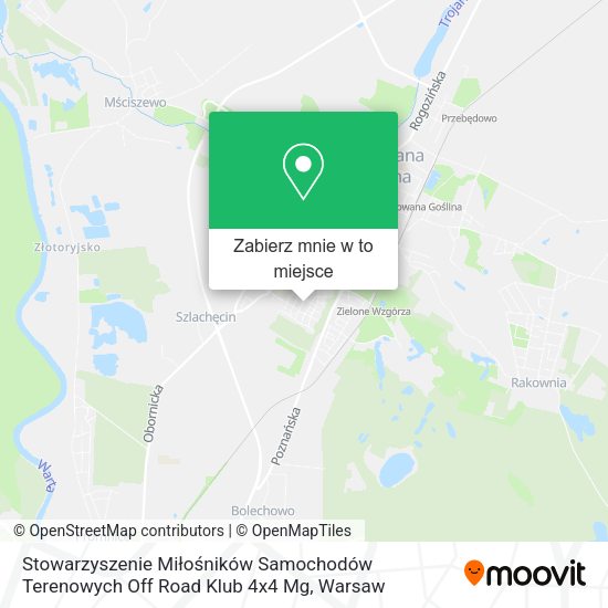 Mapa Stowarzyszenie Miłośników Samochodów Terenowych Off Road Klub 4x4 Mg