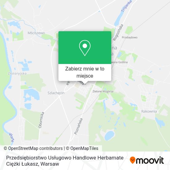 Mapa Przedsiębiorstwo Usługowo Handlowe Herbamate Ciężki Łukasz