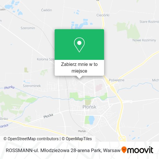 Mapa ROSSMANN-ul. Młodzieżowa 28-arena Park