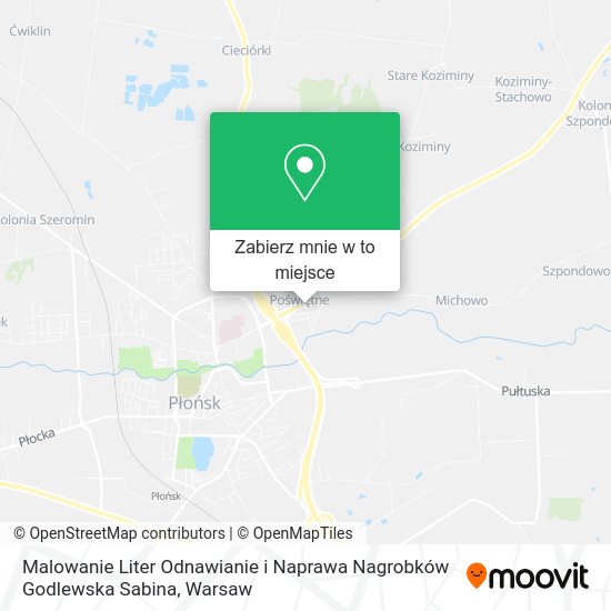 Mapa Malowanie Liter Odnawianie i Naprawa Nagrobków Godlewska Sabina