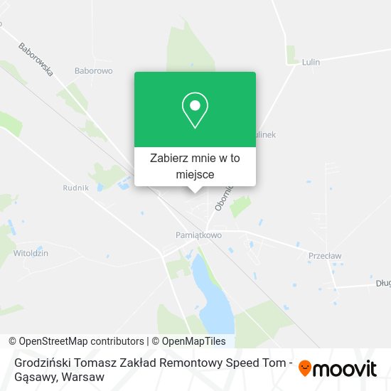 Mapa Grodziński Tomasz Zakład Remontowy Speed Tom - Gąsawy