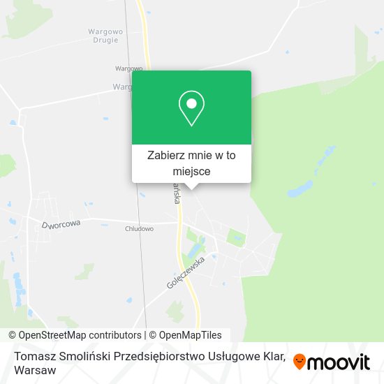 Mapa Tomasz Smoliński Przedsiębiorstwo Usługowe Klar