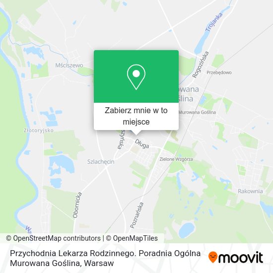 Mapa Przychodnia Lekarza Rodzinnego. Poradnia Ogólna Murowana Goślina