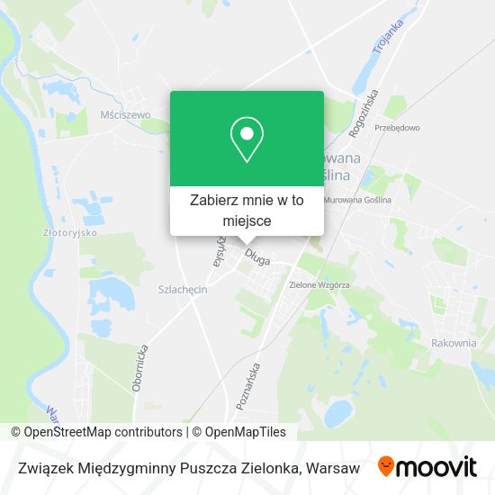 Mapa Związek Międzygminny Puszcza Zielonka