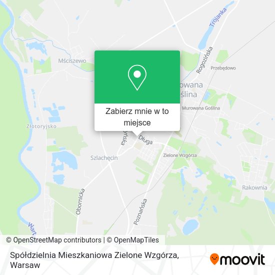 Mapa Spółdzielnia Mieszkaniowa Zielone Wzgórza