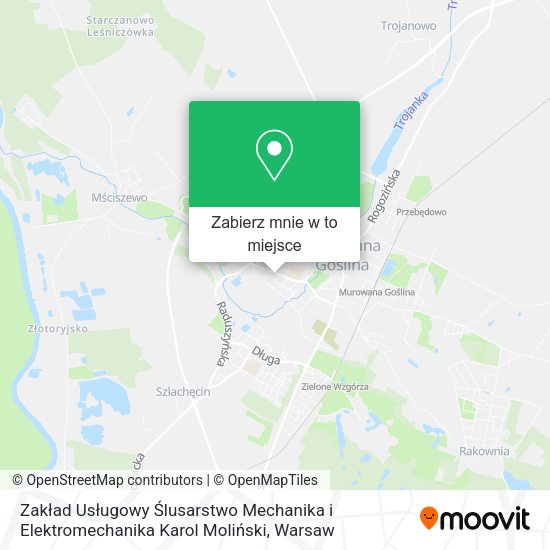 Mapa Zakład Usługowy Ślusarstwo Mechanika i Elektromechanika Karol Moliński