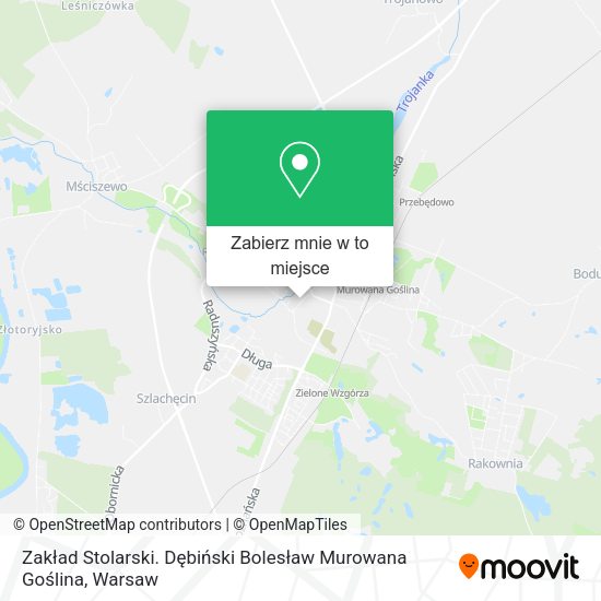 Mapa Zakład Stolarski. Dębiński Bolesław Murowana Goślina