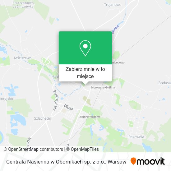 Mapa Centrala Nasienna w Obornikach sp. z o.o.